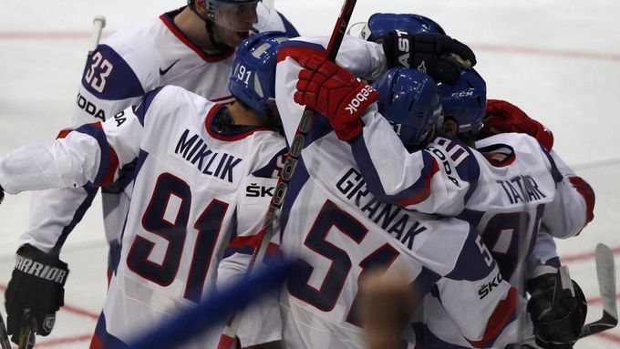 MS v hokeji 2012: Kanada - Slovensko (Slovensko, radost)