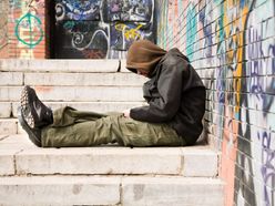 Bezdomovec, žebrák, ilustrační foto