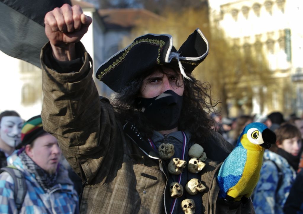 protest pirátské strany