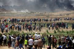 Protesty v Pásmu Gazy proti otevření amerického velvyslanectví v Jeruzalémě a k 70. výročí vzniku Izraele.