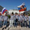 Ruští fanoušci před utkáním skupiny A mezi Řeckem a Ruskem