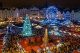 Slavnostní rozsvícení vánočního stromu v Plzni.