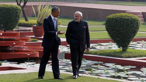 Prezident Obama a indický premiér Narendra Modi v Dillí.