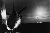 Sitenského fotografie vynikají svou výtvarností, působivou kompozicí a absencí násilí, a to přes to, že jde o fotografie z jedné z nejkrvavějších kapitol lidské historie. Na snímku stíhací letoun Spitfire za ranní rosy.