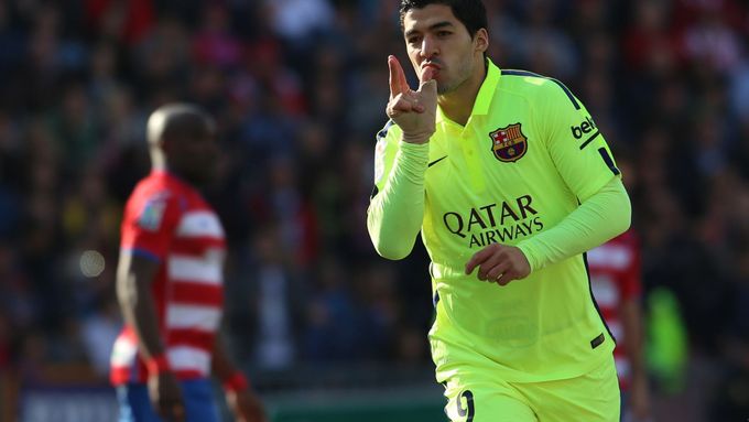 Suárez slaví gól do sítě Granady