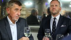 Volební štáb ANO - Komunální volby 2018 - Andrej Babiš a Petr Stuchlík