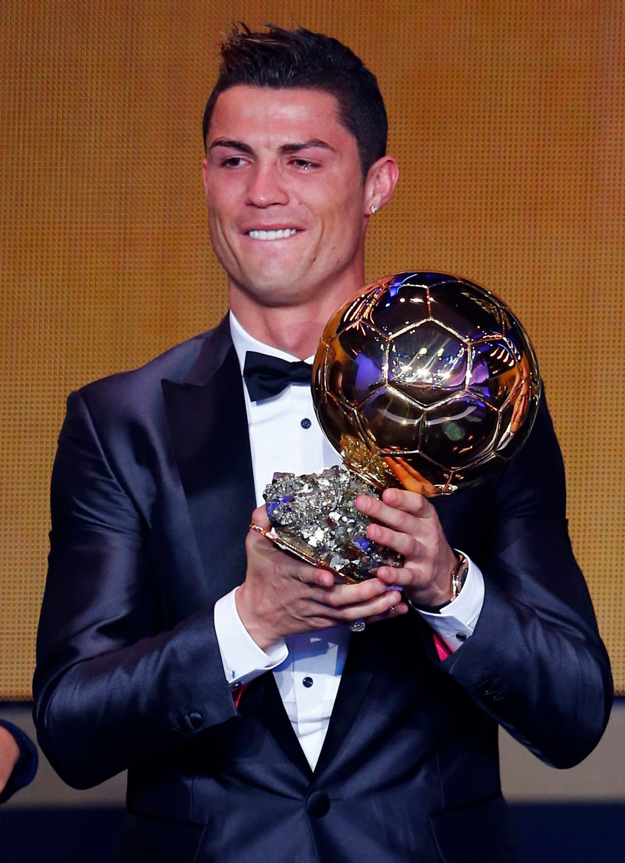 Cristiano Ronaldo na vyhlášení Zlatého míče