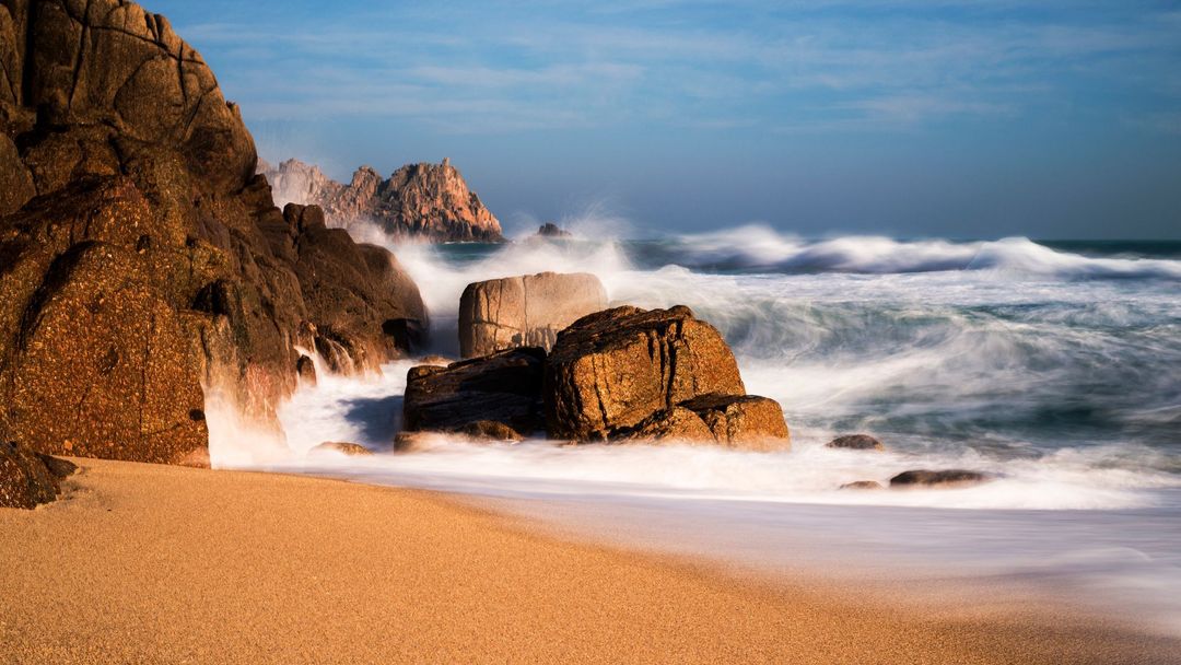 Porthcurno Beach, Cornwall, England