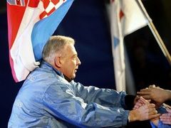 Současný chorvatský premiér Ivo Sanader věří ve vítězství.