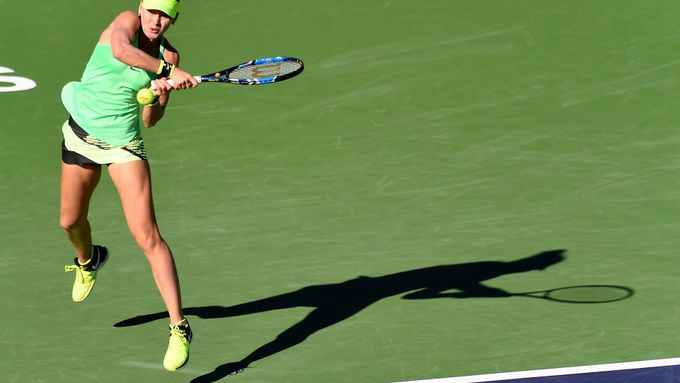 Lucie Šafářová na turnaji v Indian Wells.