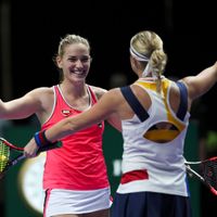 Andrea Hlaváčková / Timea Babosová Andrea Hlaváčková s Maďarkou Tímeou Babosovou.