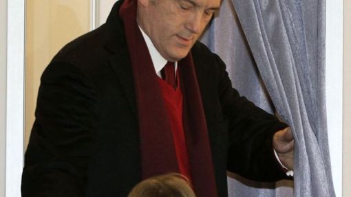 Viktor Juščenko u voleb.