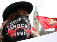 Tamilská diaspora žijící na Západě už několik týdnů protestuje a volá po zastavení 