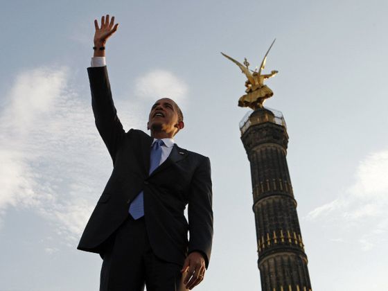Obama "Superstar" Obama v Berlíně