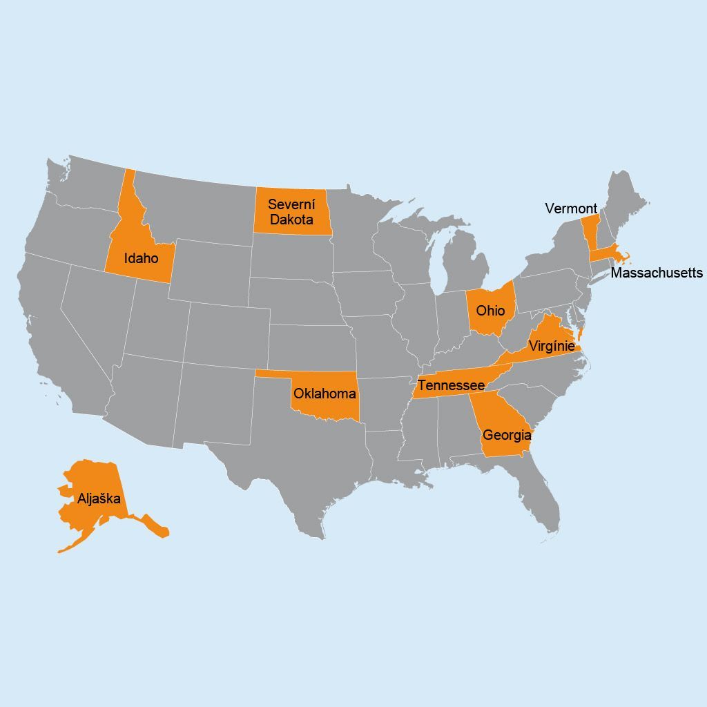 Volby USA - mapa států