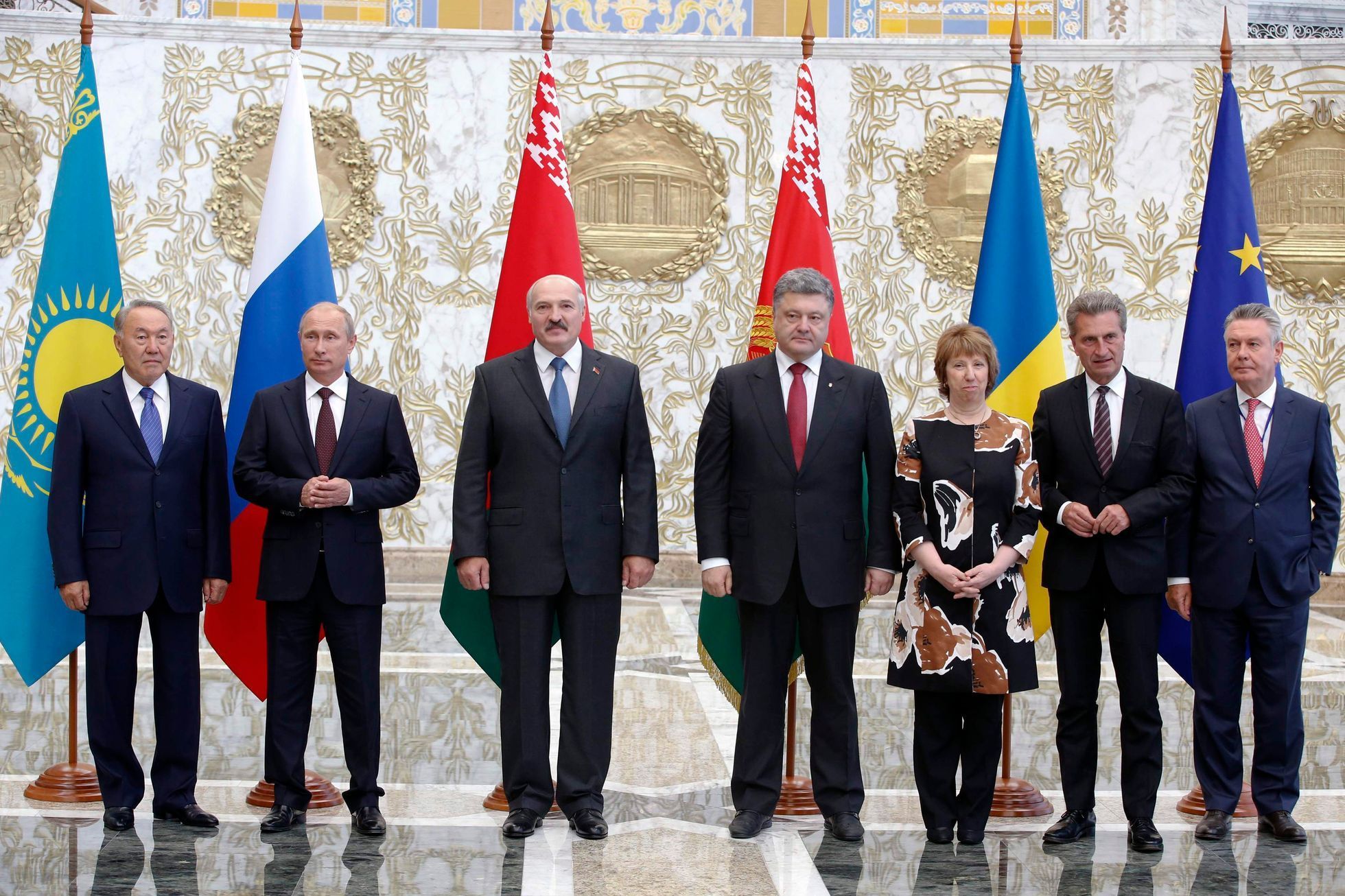 Presidenti Kazachstánu, Ruska, Beloruska a Ukrajiny se zástupci EU