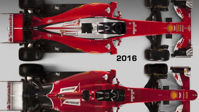 Prohlédněte si nový monopost Ferrari, který má Sebastiana Vettela dovézt k pátému titulu mistra světa, a také letošní formule 1 od Red Bullu a Williamsu.
