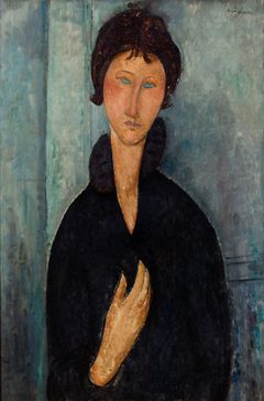 Amedeo Modigliani: Žena s modrýma očima, 1918.