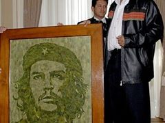 Populární bolivijský prezident Evo Morales představil portrét Ernesta "Che" Guevary vyrobený z lístků koky. Che Guevara byl kubánský revolucionář pocházející z Argentiny, který zahynul právě v Bolívii. Bolivie se snaží zvýšit turistický ruch v této nejchudší jihoamerické zemi.