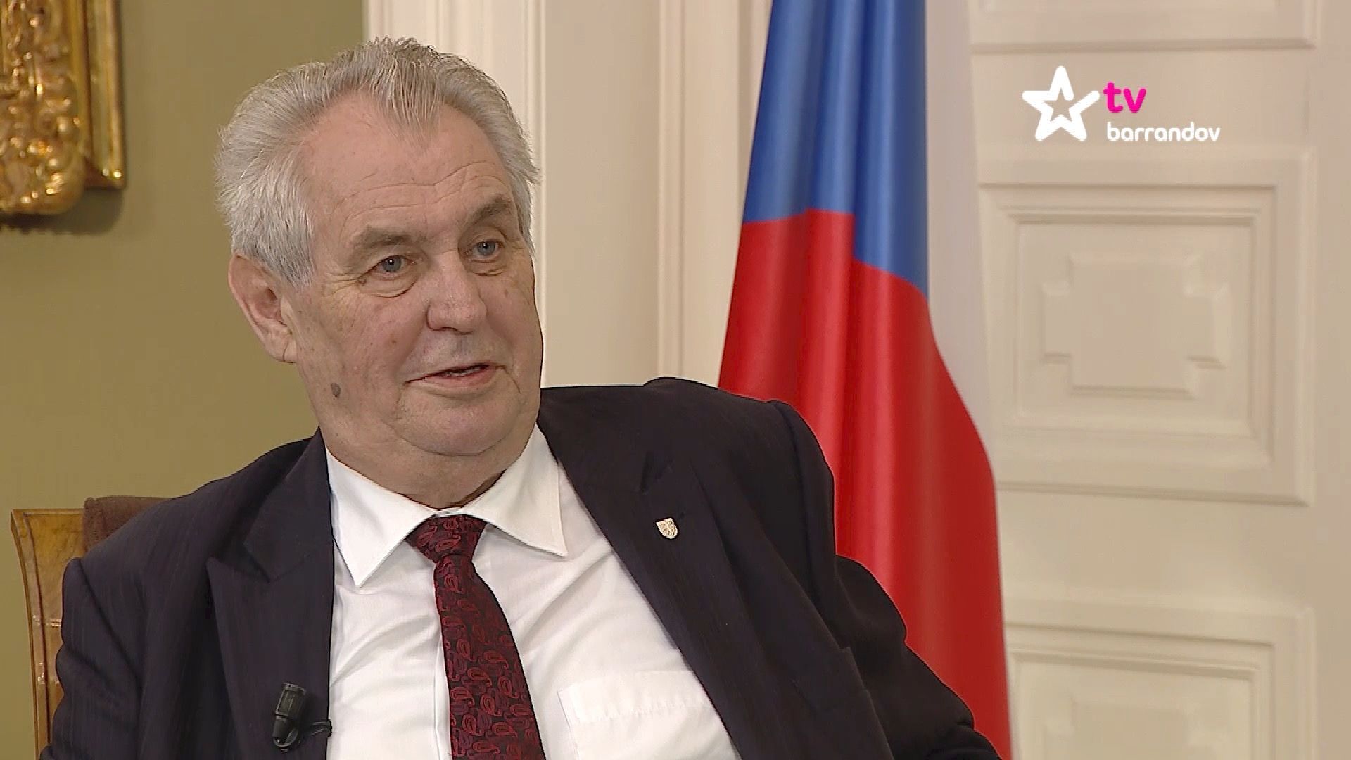 Prezident Miloš Zeman v pořadu TV Barrandov
