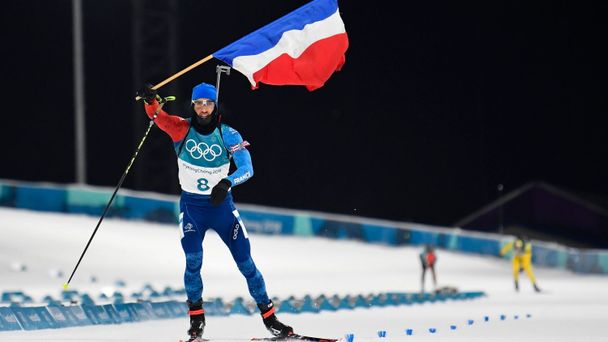 Martin Fourcade ve stíhačce na ZOH 2018