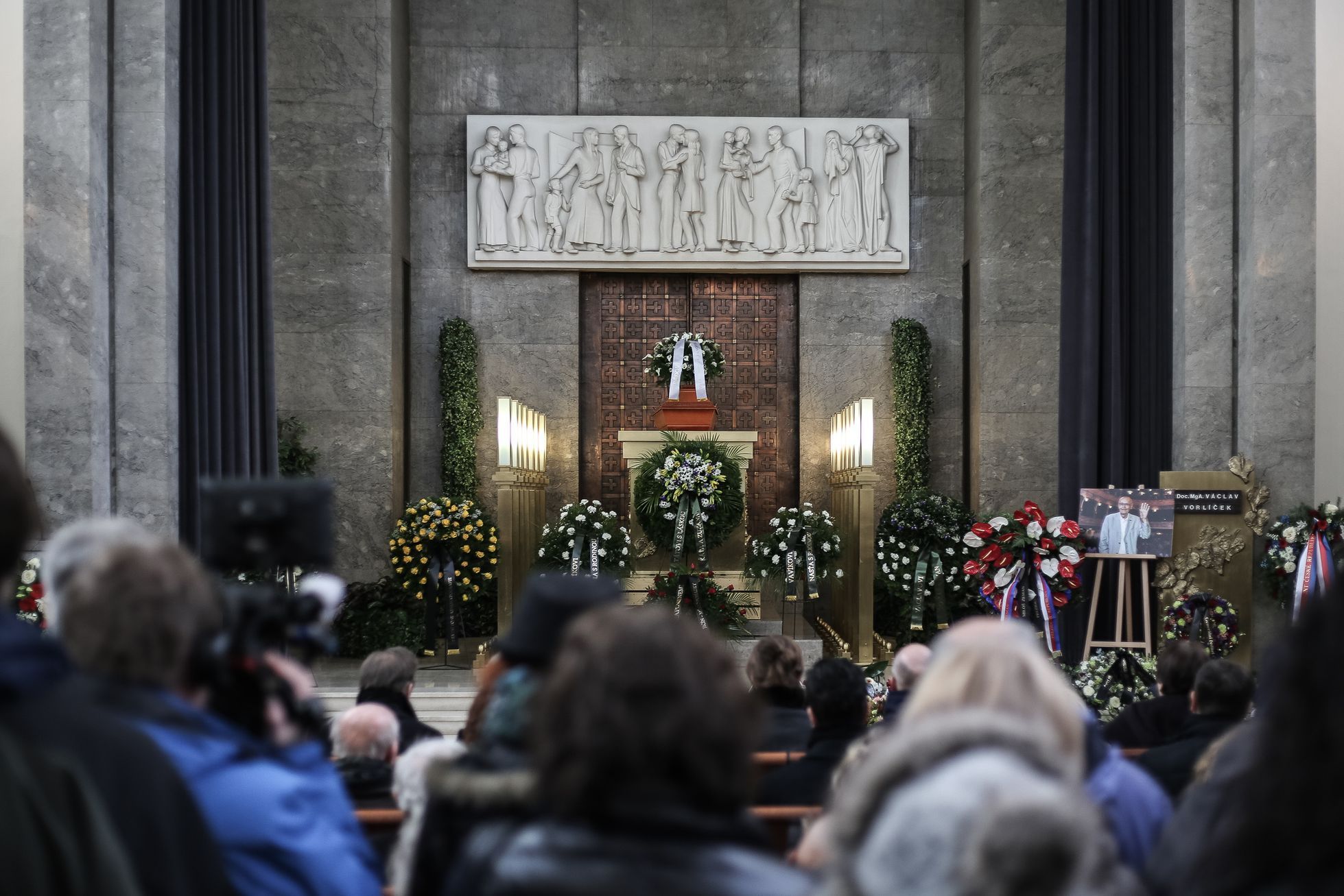 Pohřeb režiséra Václava Vorlíčka, krematorium Strašnice, Praha, 12. 2. 2019