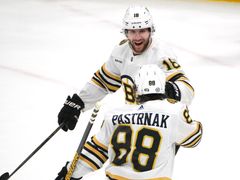 Davidu Pastrňákovi s Pavlem Zachou by se v Bostonu hodila posila do útoku.