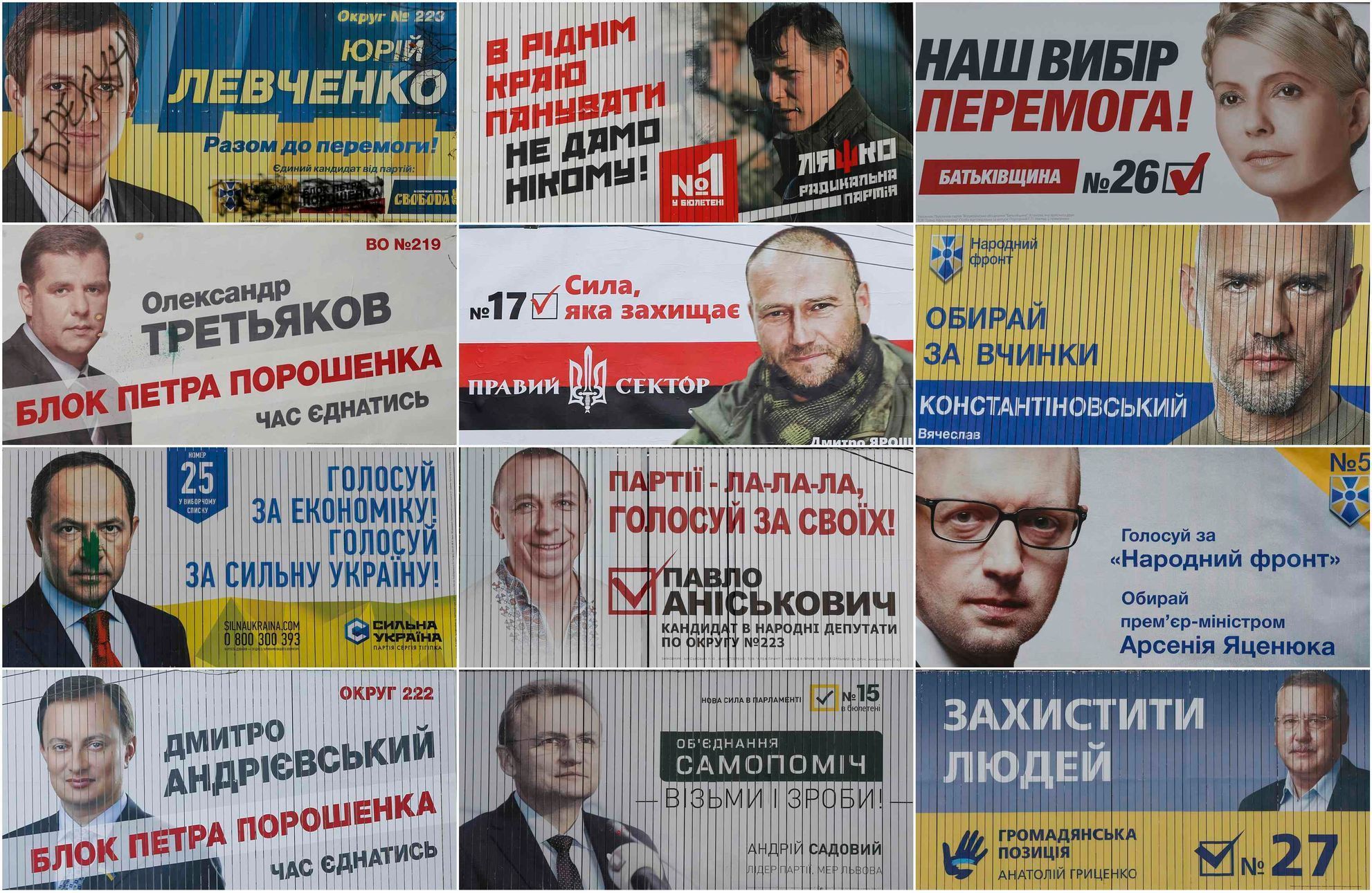 Ukrajinské předvolební billboardy.