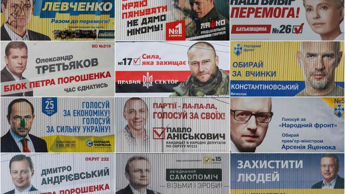 Ukrajinské předvolební billboardy.