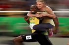 Koláž se smějícím se Boltem má dohru. Moderátorku Ellen DeGeneres viní lidé z rasismu