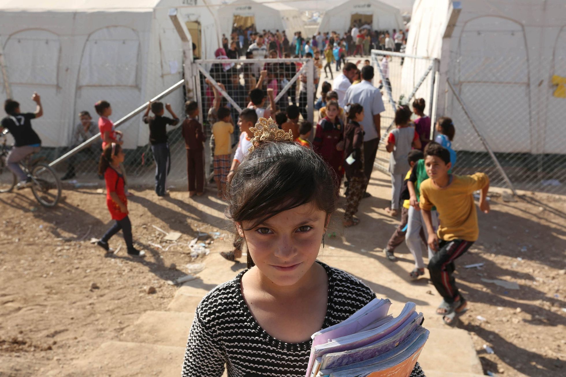 Uprchlický tábor v Iráku, jezídové