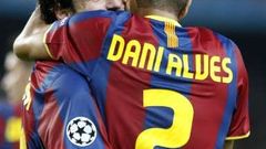 Lionel Messi a Daniel Alves