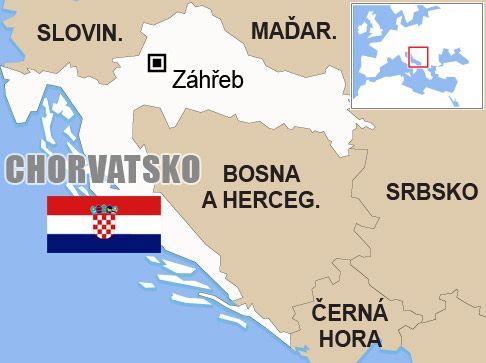 Chorvatsko - mapa