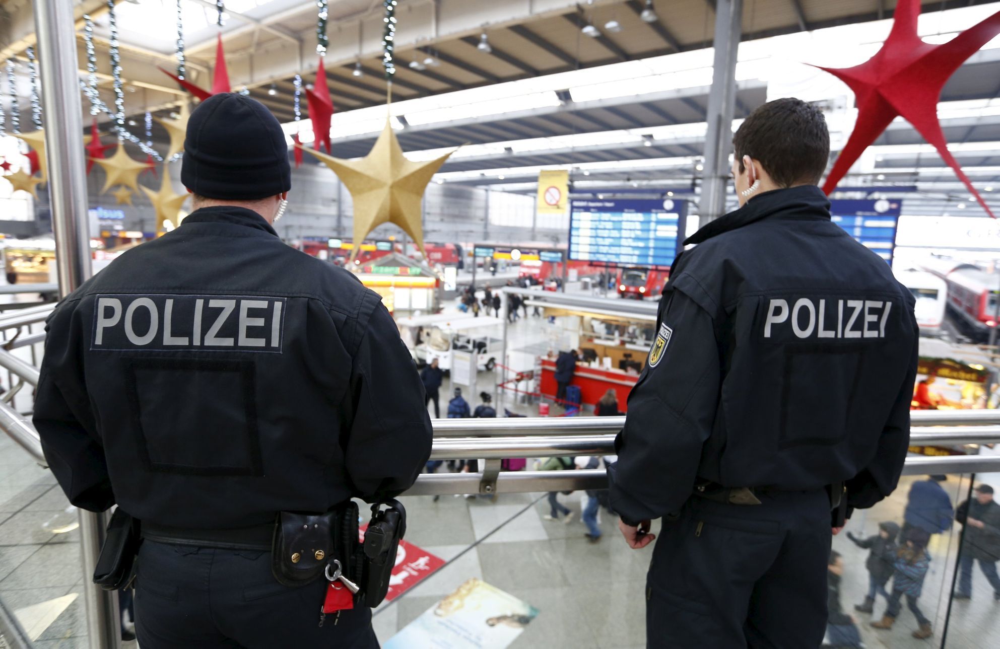 Německá policie střeží hlavní nádraží v Mnichově