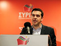 Alexis Tsipras komentuje výsledky voleb.