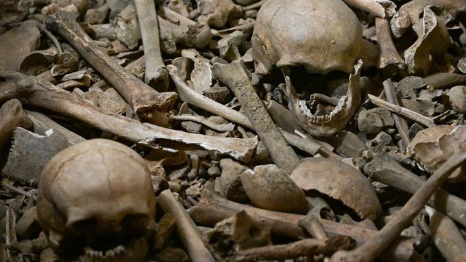 Podle stop na lidských kostech archeologové mohou poznat, že lidé byli zabiti a pak pozřeni. Ilustrační snímek.