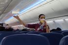 Letušky, letadlo, Čína, ilustrační foto