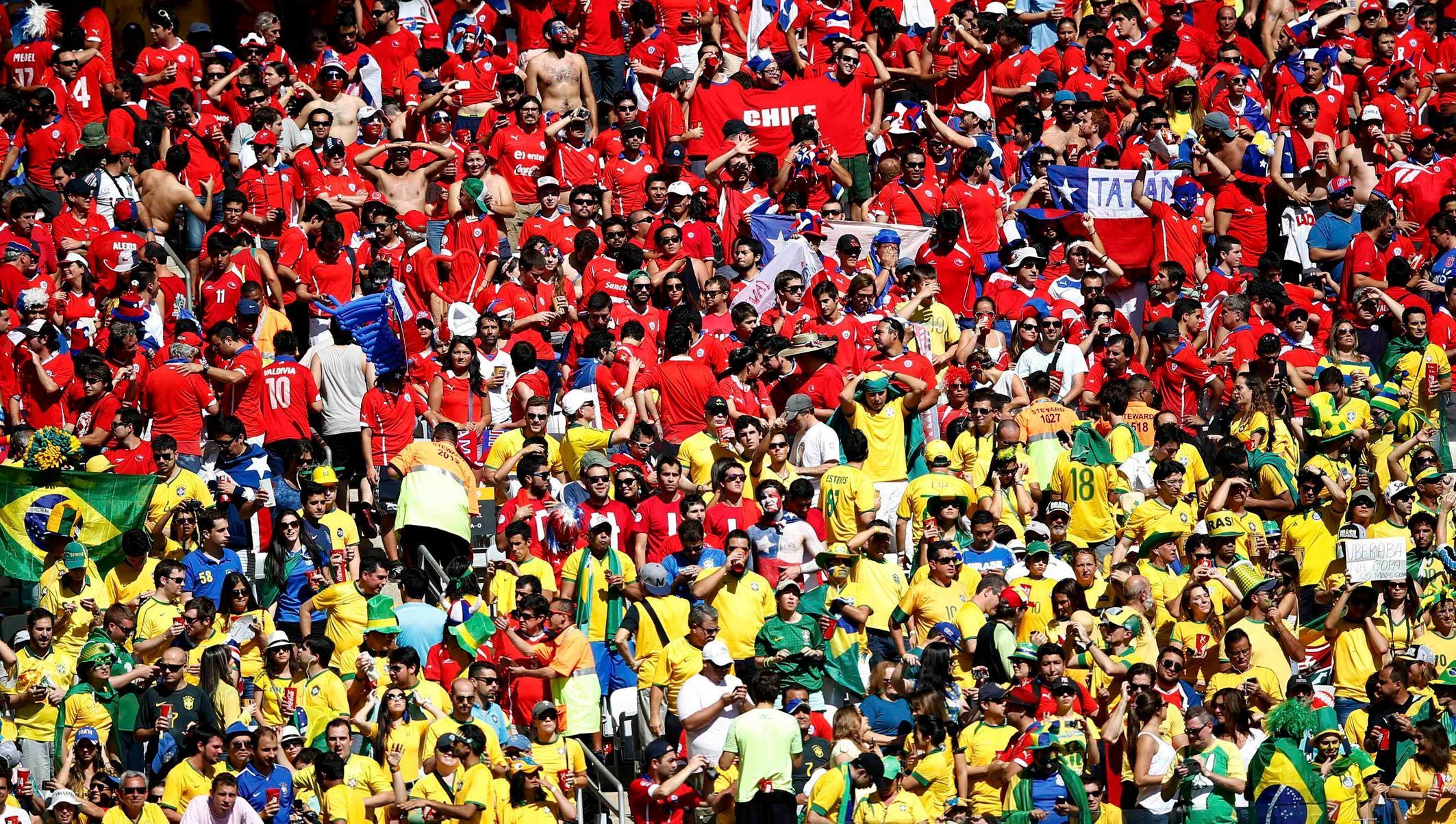 MS 2014, Brazílie-Chile: fanoušci
