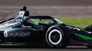 Mick Schumacher při prvním testu vozu IndyCar v Indianapolisu