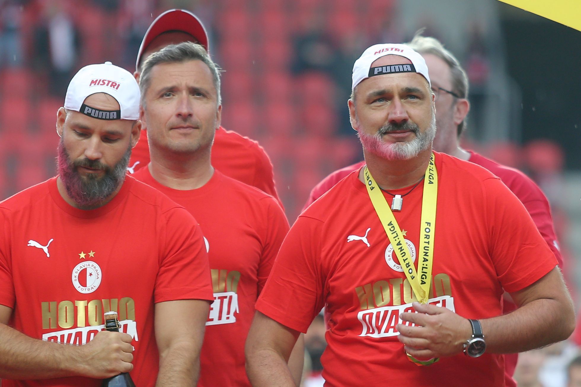 Slavia slaví mistrovský titul po derby se Spartou v červenci 2020