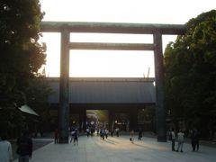 Přístupová cesta ke kontroverzní svatyni Jasukuni v centru Tokia.