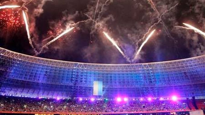 Slavnostní Otevření Donbas Arény v Doněcku, kde se má hrát Euro 2012