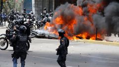 Venezuela protest v den voleb
