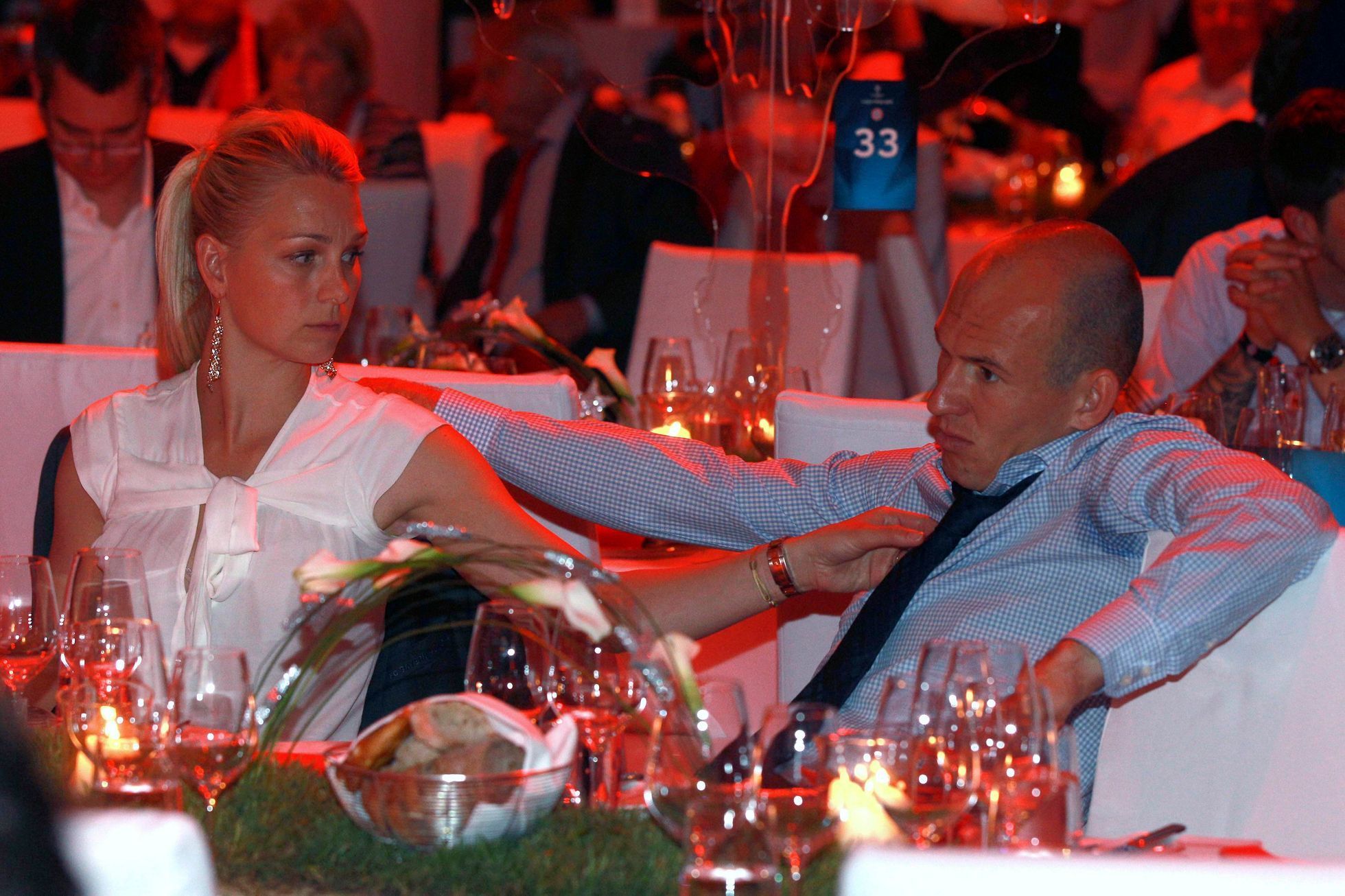 Arjen Robben s manželkou