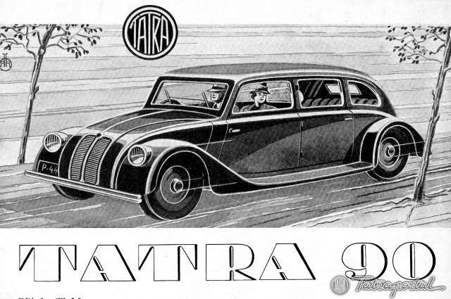 Tatra 90 - dobová reklama. | Foto: tatraportal.com, aerotatra.czweb.org, tatramuseum.cz