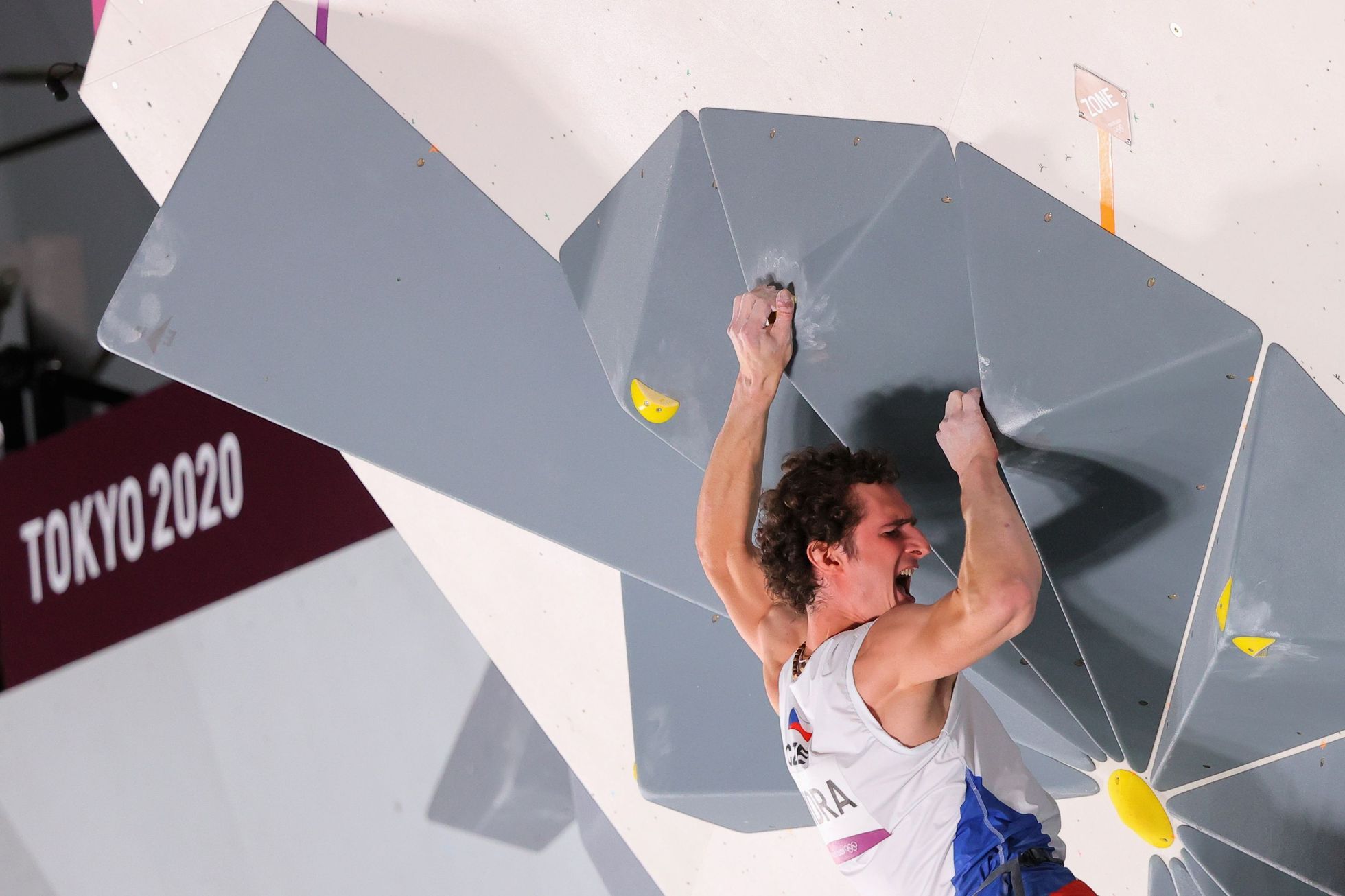 Ondra is winning again.  The Czech climber triumphed in difficulty in the World Cup race