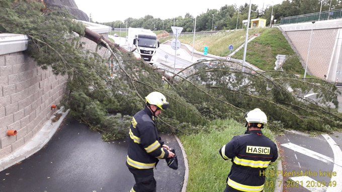 Hasičské jednotky zasahovali nejčastěji u spadaných a vyvrácených stromů. | Foto: HZS Plzeňského kraje