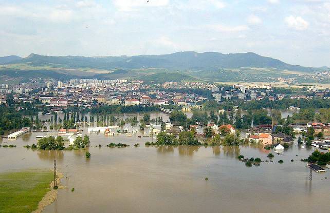 Rozvodněné Labe u Litoměřic. | Foto: Vodohospodářský dispečink státního podniku Povodí Labe