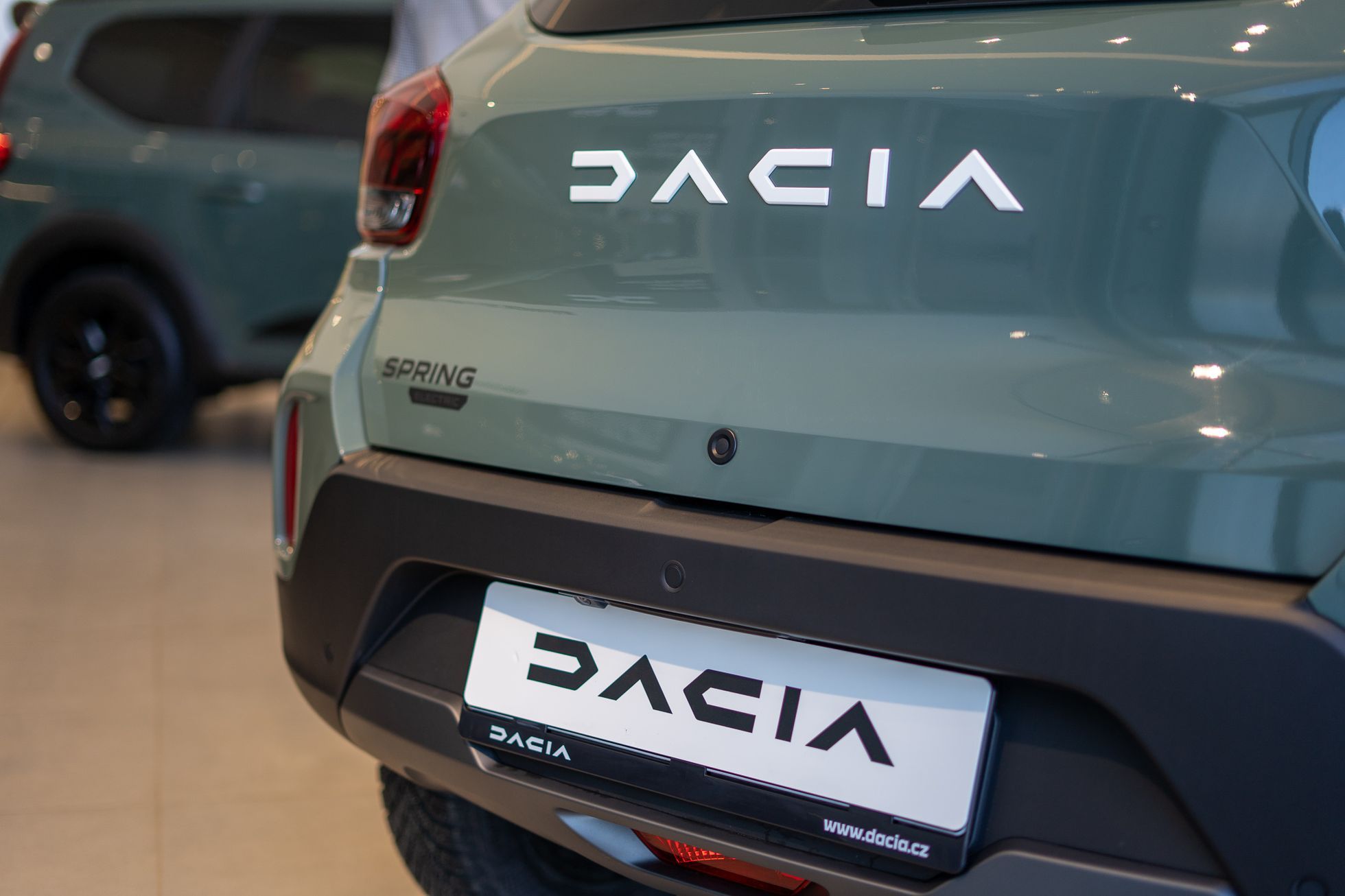 Green everywhere you look.  We visited the new Dacia showroom