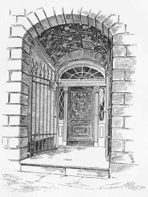 Kresba vchodu do domu Delphine LaLaurie, pocházející z konce 19. století. | Foto: Wikimedia Commons / Public Domain